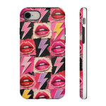 Pop Art Lips and Lightning Bolt Phone Case