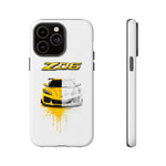 Z06 Corvette Phone Case, Yellow Sketch Reveal Chrome Cover