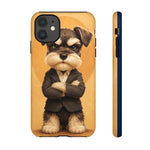 Schnauzer Mustache Boss Phone Case Funny Dog Lover Gift