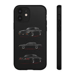 Black GNX Phone Case, Three-View Muscle Car Vector Tough Cover