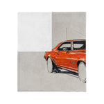 Hugger Orange 1967 Camaro Illustration Blanket Muscle Car Microfiber Throw