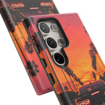 Black Camaro ZL1 Sunset Tough Phone Case - Palm Silhouette