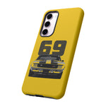 1969 Camaro Z28 Yellow Front View Muscle Car Tough Phone Case