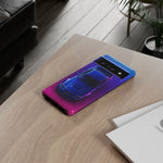 R34 Skyline Phone Case, Blue Top-Down Duotone Gradient Cover