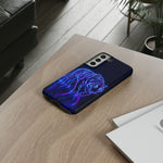 Neon Blue Tiger phone case | tough protective cover