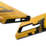 Yellow Skyline Phone Case, R34 GTR 90s JDM Legend Tough Cover for Men Gift