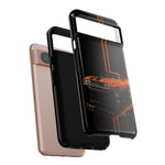 Orange Cuda Phone Case, Muscle Car Stripe Studio Cover, Gift