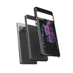 Neon Anatomical Skeleton Phone Case | Internal Displacement Art