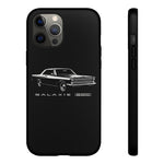 Vintage Galaxie 500 Phone Case | Classic Car Illustration, Black