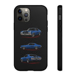 1970 Chevelle SS Phone Case Blue, Three-View Vector Tough Cover