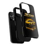 Z06 Corvette Phone Case, Yellow Neon Chrome Studio Cover