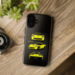 C7 Z06 Phone Case Featuring Yellow Chevy Supercar Artwork