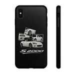 White S2000 Roadster Collage JDM Tough Phone Case Cover Gift