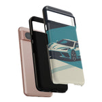 Retro Teal Sports Car C8 phone case | Tough Cases