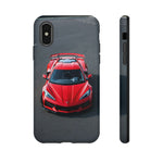 Red C8 Z06 Track Wing Tough Phone Case Cover Gift Art