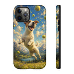 Happy Jack Russell Jumping with Tennis Balls Phone Case | Dog Lover