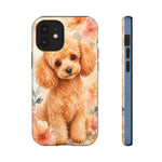 Miniature Poodle Whimsical Watercolor Art Tough Phone Case