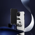 White MK4 Supra Phone Case, Retro 90s JDM Tough Cover for Car Enthusiasts