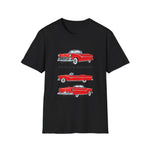 1955 Fairlane Sunliner Classic Car T-Shirt | Vintage Red Convertible