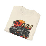 1989 Porsche 911 Turbo Cabriolet Graphic T-Shirt — Retro Racing Car Tee