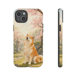 Akita under Cherry Blossoms Dog Breed Phone Case