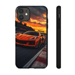 Orange C8 Z06 Flat Plane V8 Speed Art Tough Phone Case