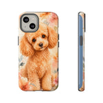 Miniature Poodle Whimsical Watercolor Art Tough Phone Case