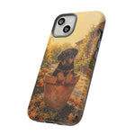 Rottweiler Puppy in Flower Pot Tough Case | Floral Dog Phone Cover