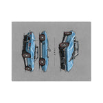 1967 Blue C2 Corvette Convertible Blanket | Classic Car Sketch Throw