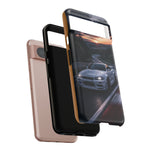 Skyline GT-R R34 White Nurburgring Speed Art Tough Phone Case