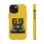 1969 Camaro Z28 Yellow Front View Muscle Car Tough Phone Case