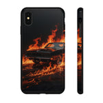 Black Charger Classic Muscle Flames Tough Phone Case Cover Gift