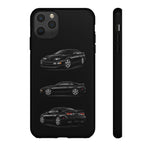 Black 300ZX Sports Car Tough Phone Case - Multi View