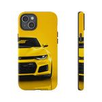 Yellow Camaro Phone Case, ZL1 American Muscle Car Tough Cover for Chevy Owners