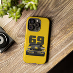 1969 Camaro Z28 Yellow Front View Muscle Car Tough Phone Case