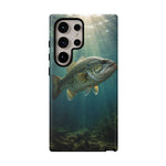 Largemouth Bass Phone Case, Sunlit Underwater Tough Cover, Gift