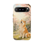 Akita under Cherry Blossoms Dog Breed Phone Case