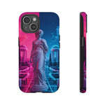 Neon Vaporwave Statue Tough Case | Retro Greek Sculpture Phone Cover