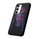 Neon Anatomical Skeleton Phone Case | Internal Displacement Art