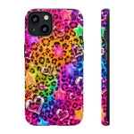 Rainbow Leopard 90s Tough Phone Case