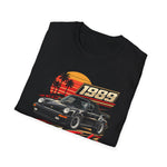 1989 Porsche 911 Turbo Cabriolet Graphic T-Shirt — Retro Racing Car Tee