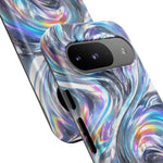 Chrome Metallic Swirl  Art Tough Phone Case