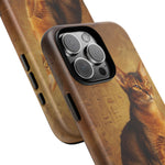 Abyssinian Warm Ticked Portrait Art Tough Phone Case