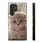 Scottish Fold Kitten Phone Case, Macro Close-Up Portrait Cover