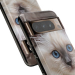 Ragdoll Kitten Phone Case, Blue Eyes Macro Portrait Cover, Gift