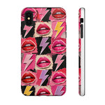 Pop Art Lips and Lightning Bolt Phone Case
