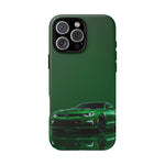 Racing Green Camaro Phone Case, Sports Muscle Car Tough Cover