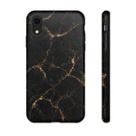 Black Gold Marble Pattern Phone Case | Tough Case