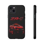 Red ZR1 C8 Phone Case for Chevy Fans, Tough Cover