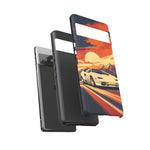 Retro Sunset Countach phone case | Sports car tough cover